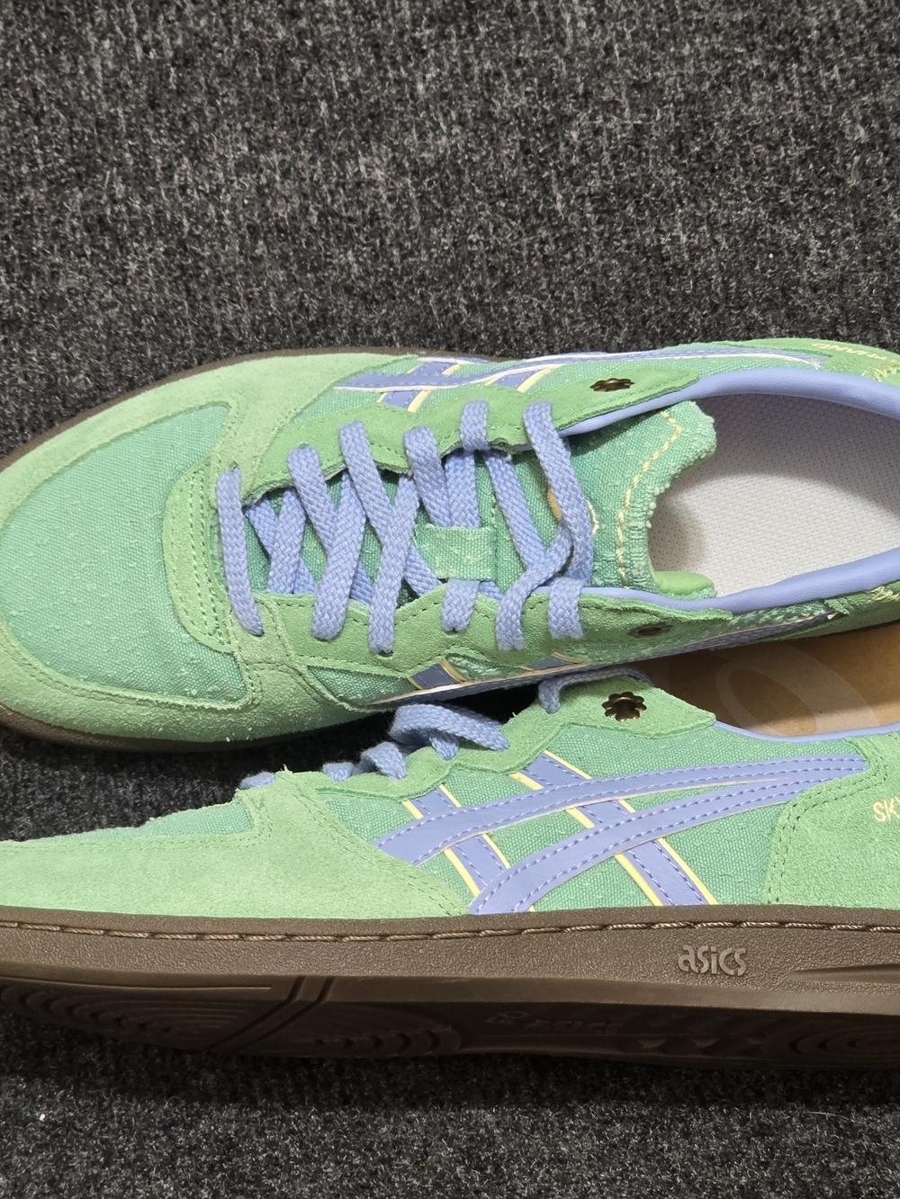 ASICS Skyhand OG Peppermint Stone Wash 1203A767-300 Size 6.5 New No Box Suede